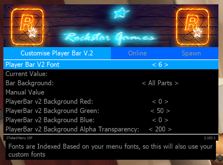 playerbar v2 options
