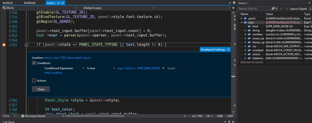 Conditional Breakpoint