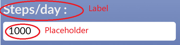 Example label placeholder