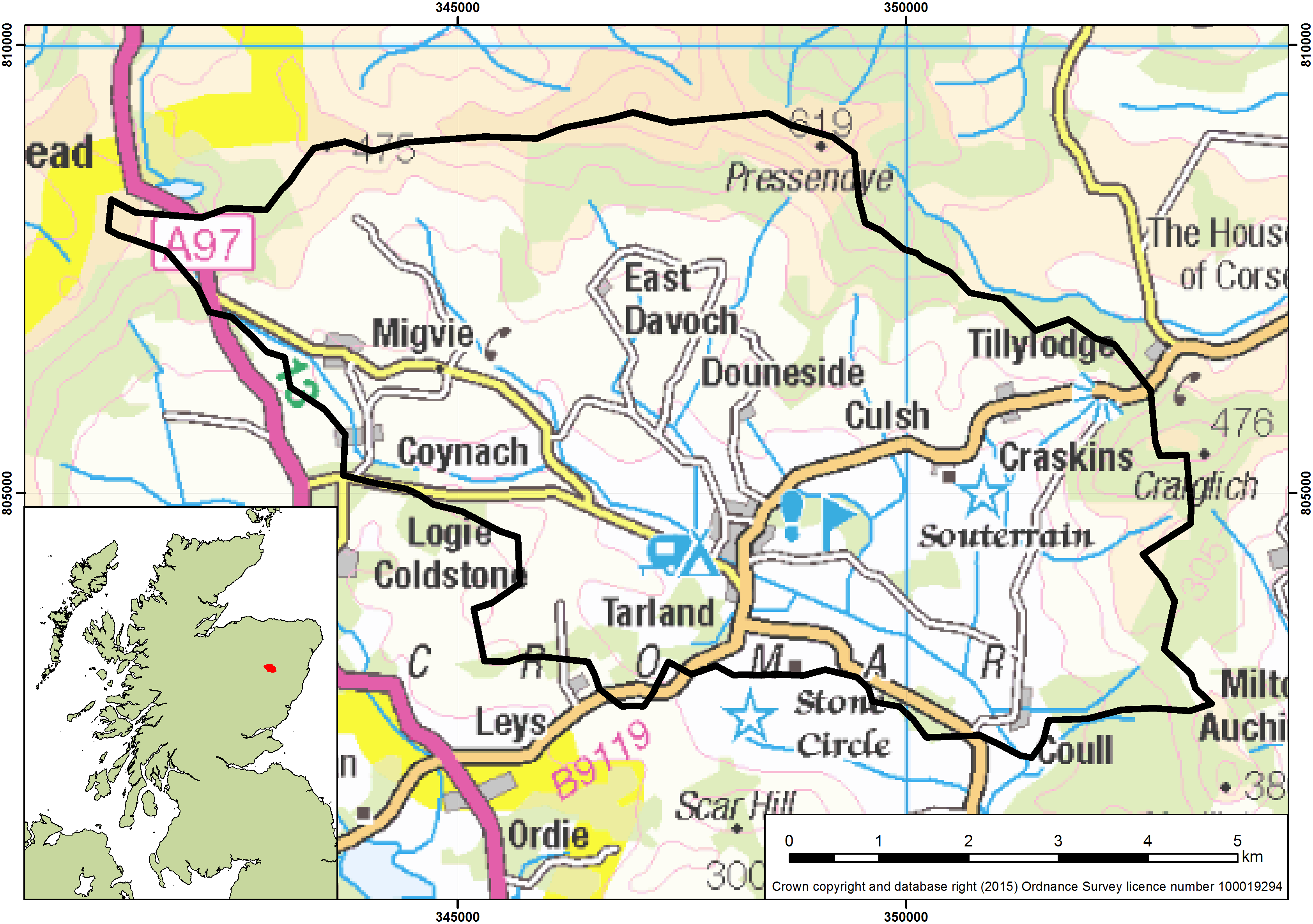 Tarland catchment map