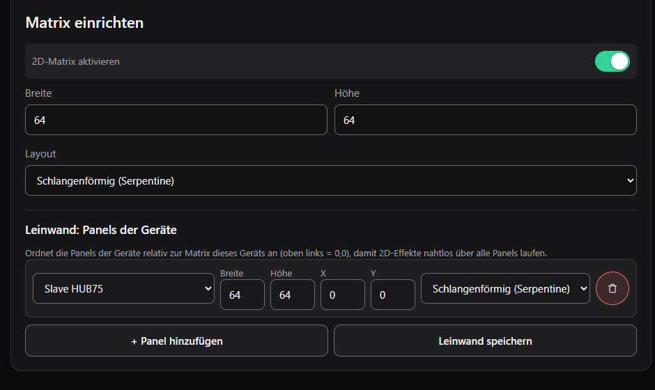 Matrix einrichten