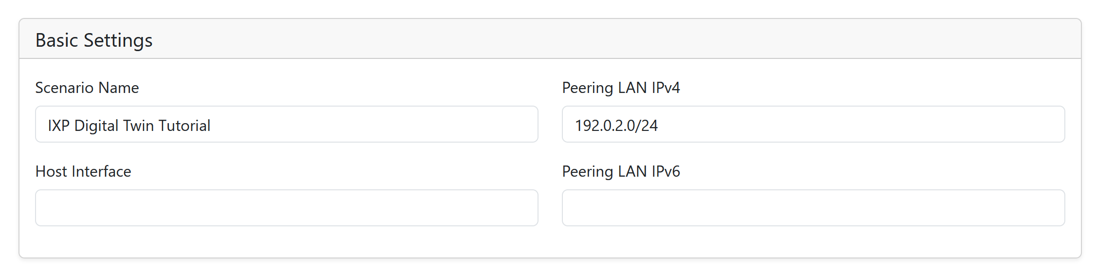 Basic Settings