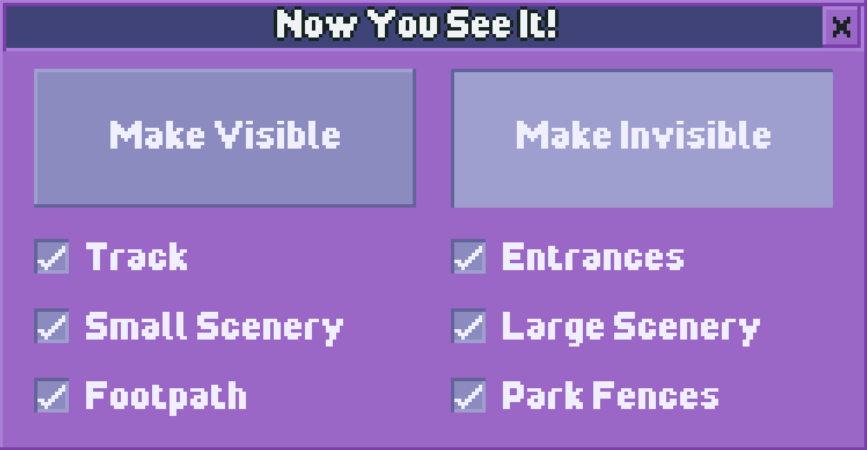 UI for the "Now You See It!" plugin