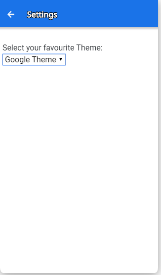 Google Theme - Setting Section