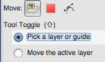 pick layer or guide