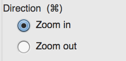 zoom options