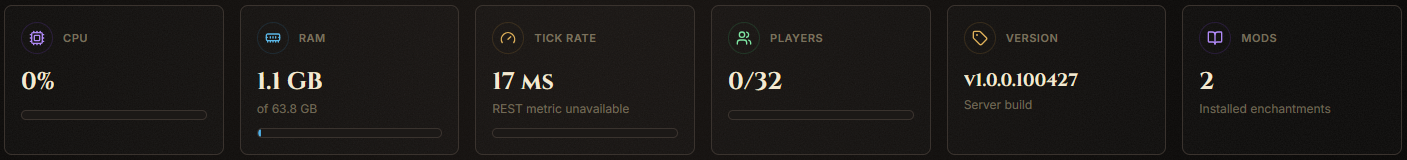 Stat tiles row