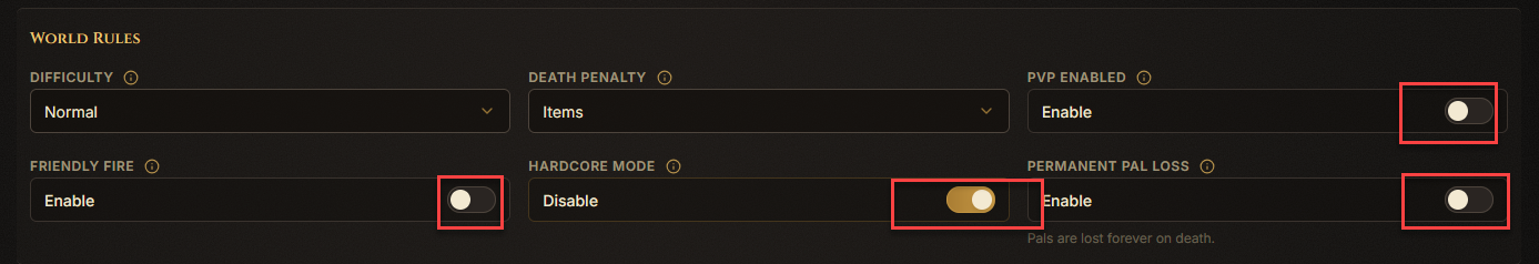A boolean toggle field