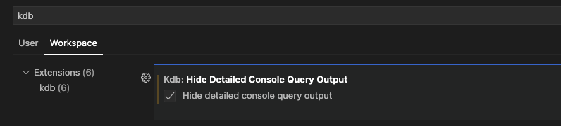 Hide Detailed Console Query Output