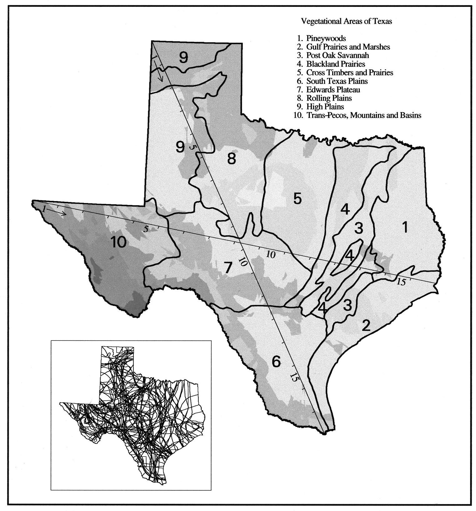 Vegetational Areas of Texas