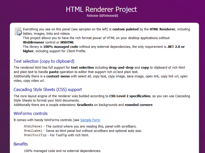 classic HTML-Renderer