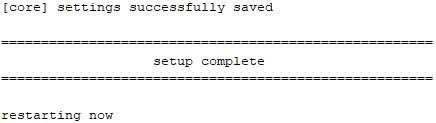 screenshot setup success
