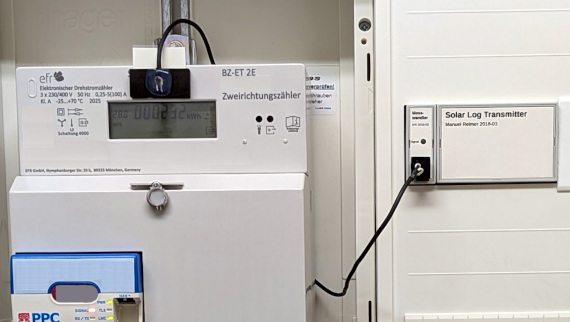 Photo of the mounted sensor