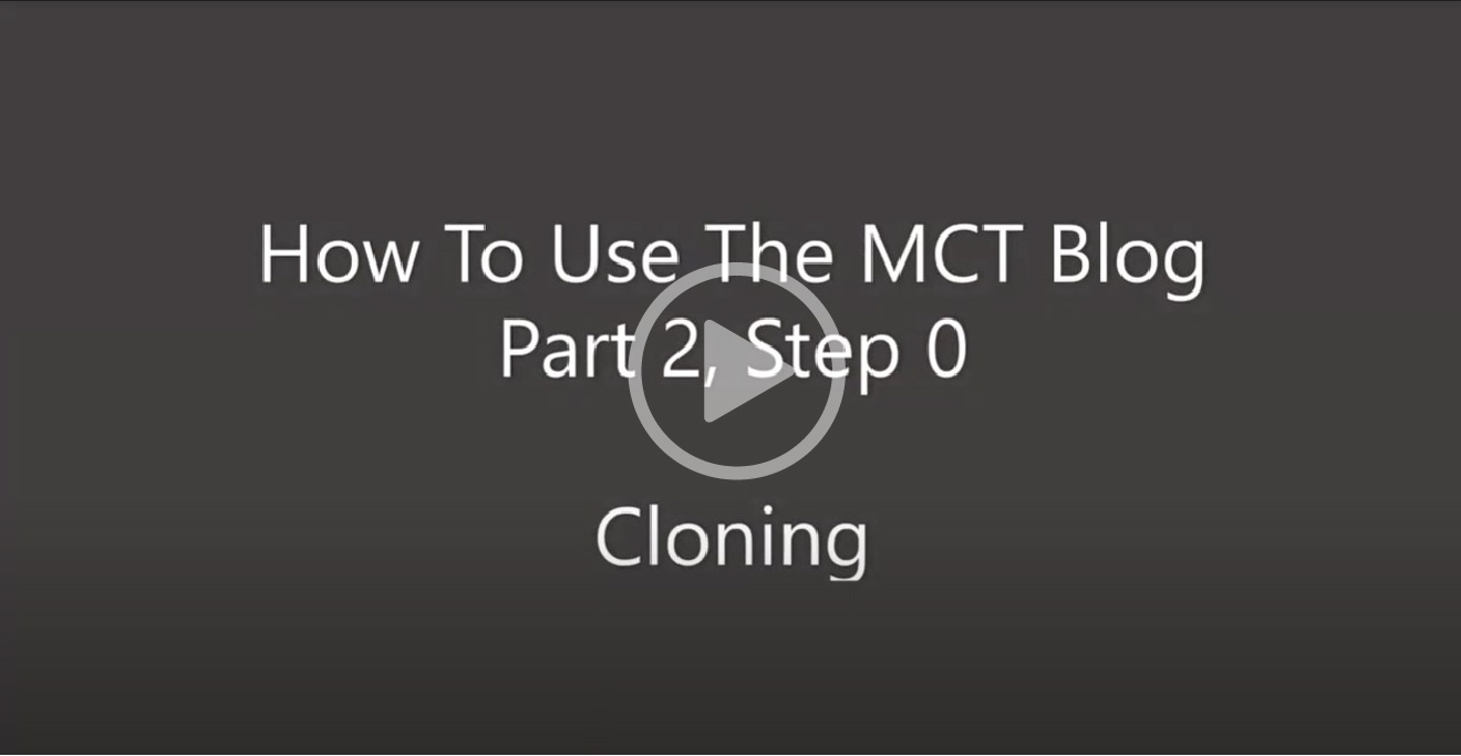cloning the MCT blog