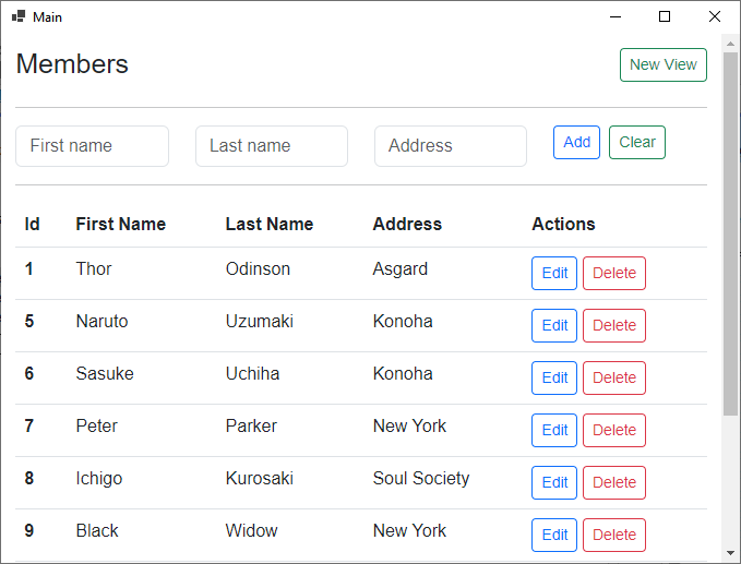 New Blazor Form