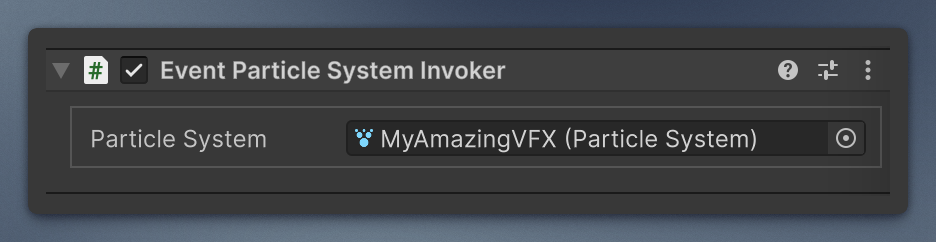 AnimationEventParticleSystemInvoker sample