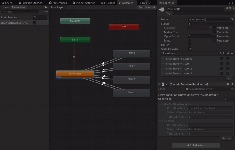 AnimatorRandomizer example