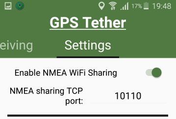 GPS Tether settings