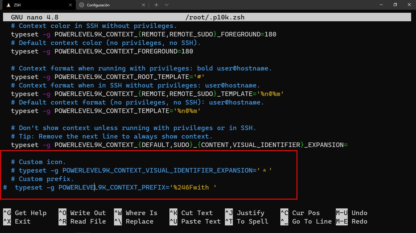 root template commet