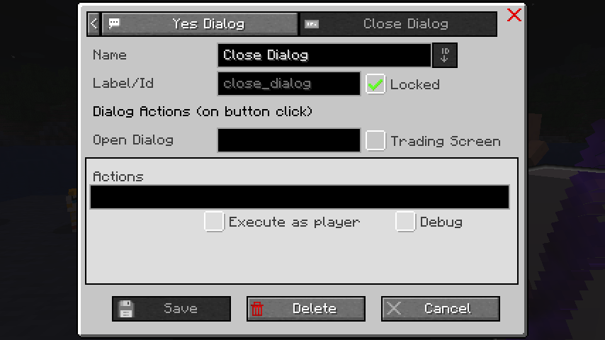 Advanced Dialog Close Button