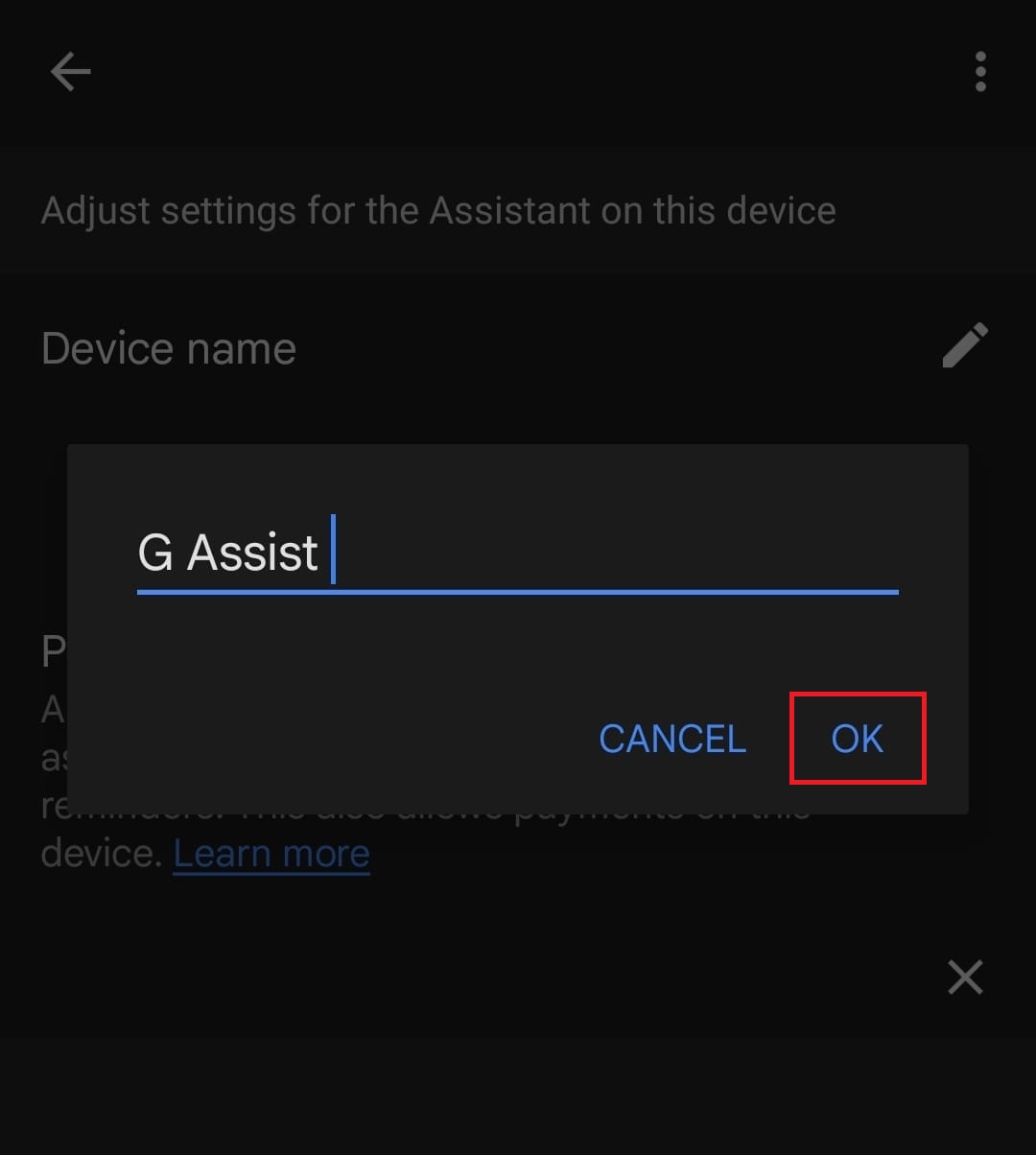 Allow Personal Answers - Device Name Prompt