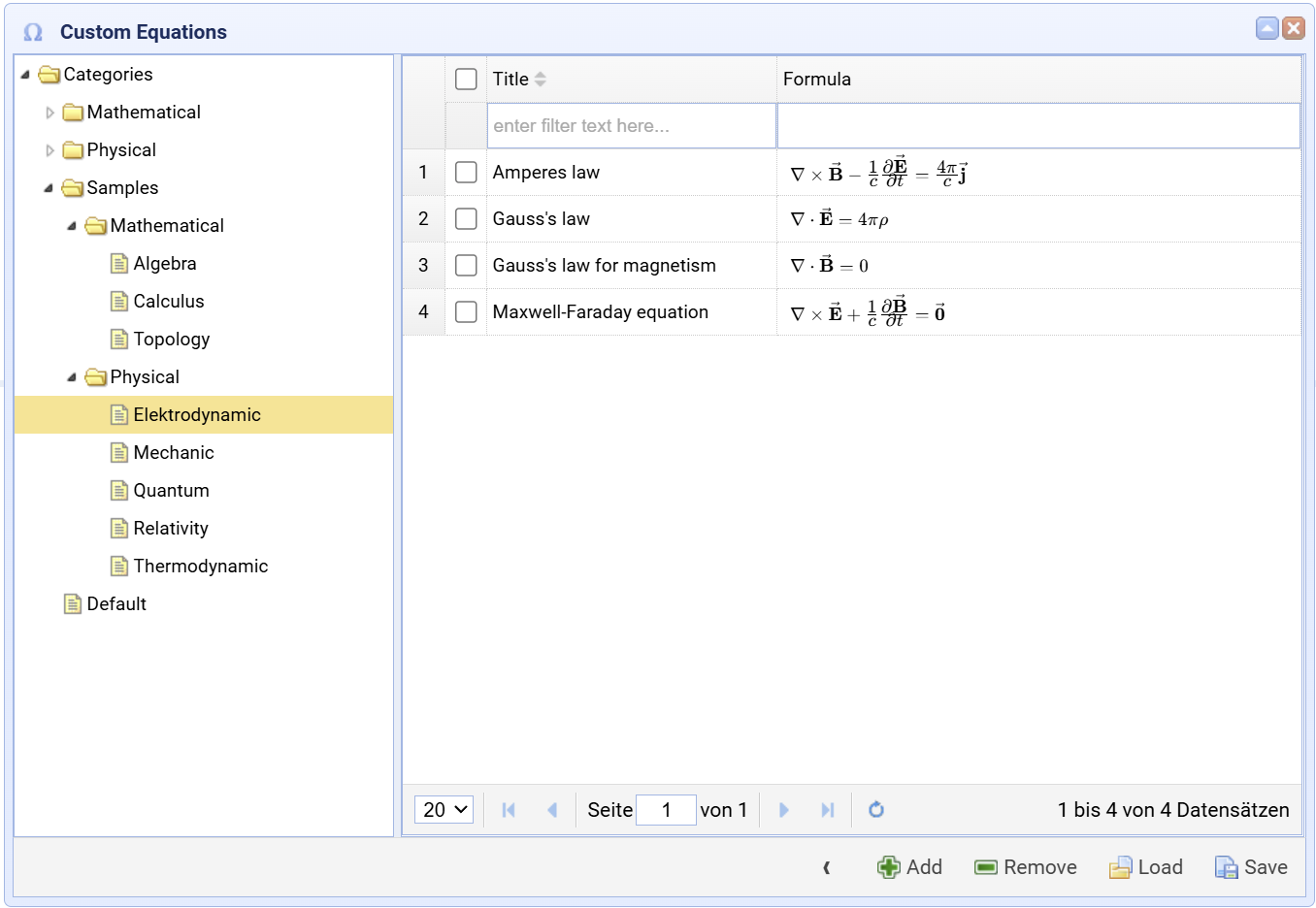 Custom-Equations