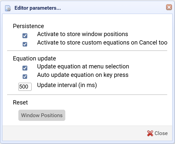 Editor-Parameters