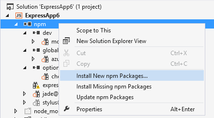 Install Packages Context Menu