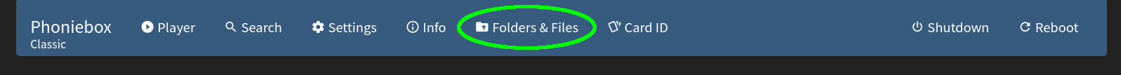 Navigate to the section where you can upload files and create folders