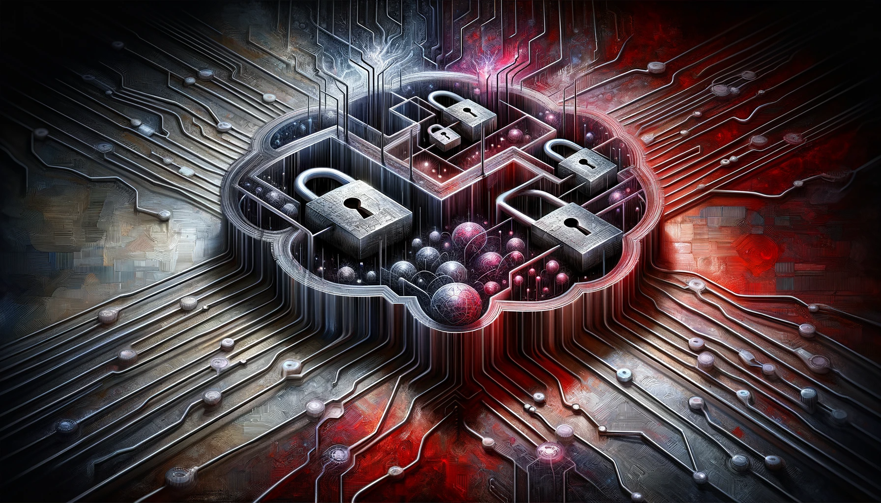 DALL·E 2024-01-15 15.52.09 - An artistic representation of a secure network, symbolizing trust in deep learning, with padlocks and firewalls integrated into neural pathways. Set i.png