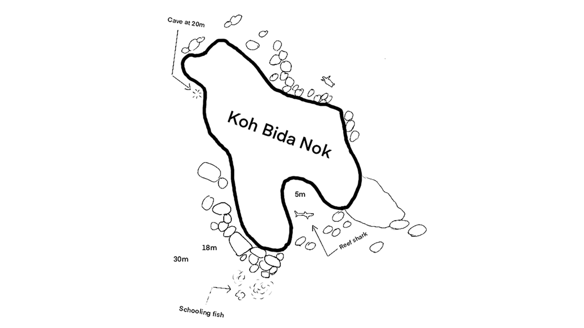Cхема острова Бида Нок