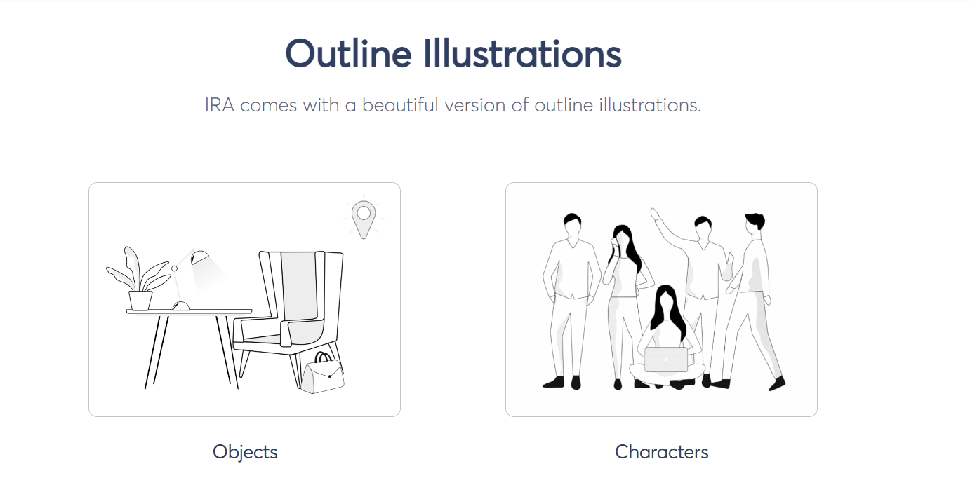 ira outline illustrations screenshot