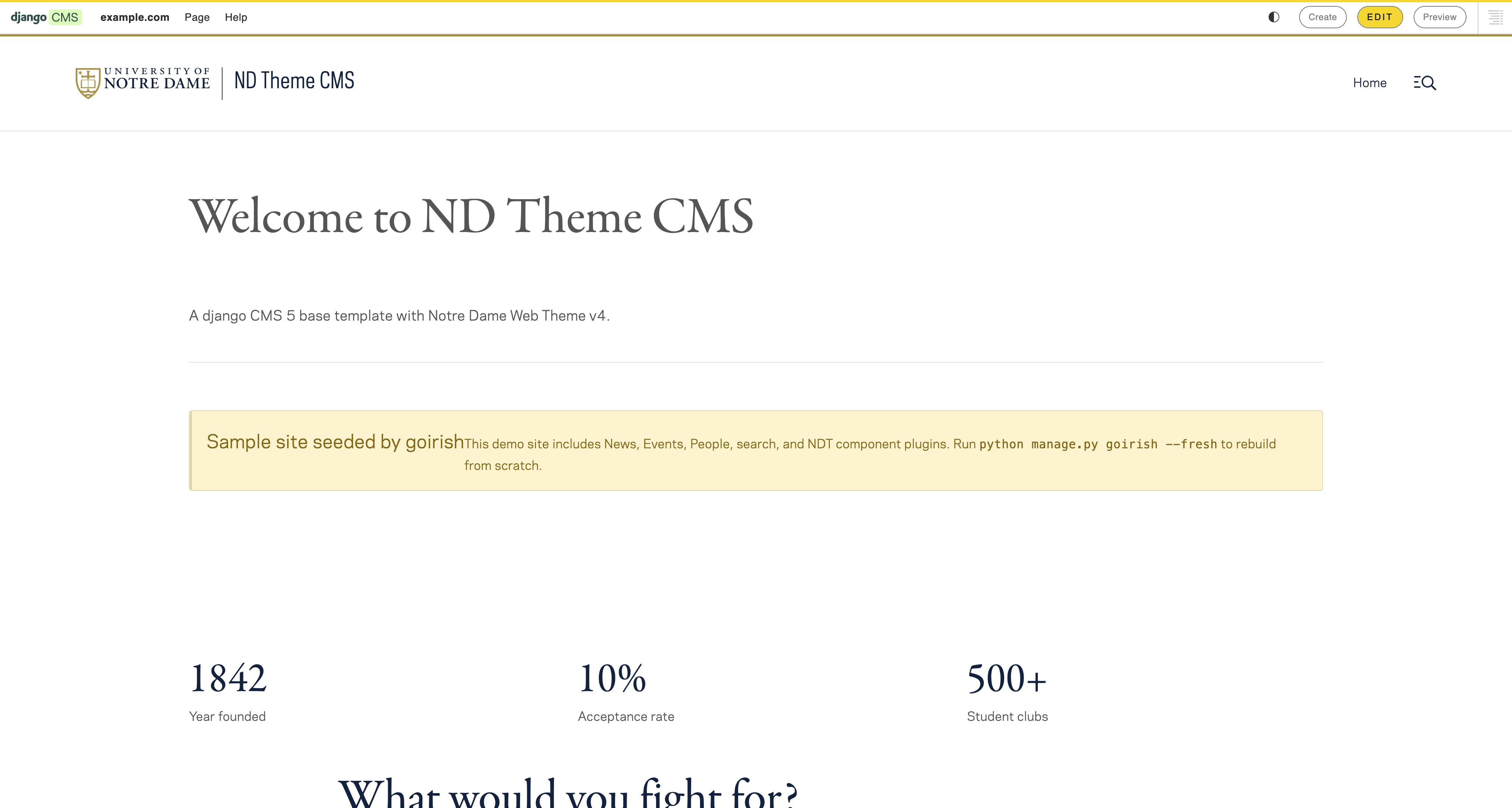 CMS toolbar