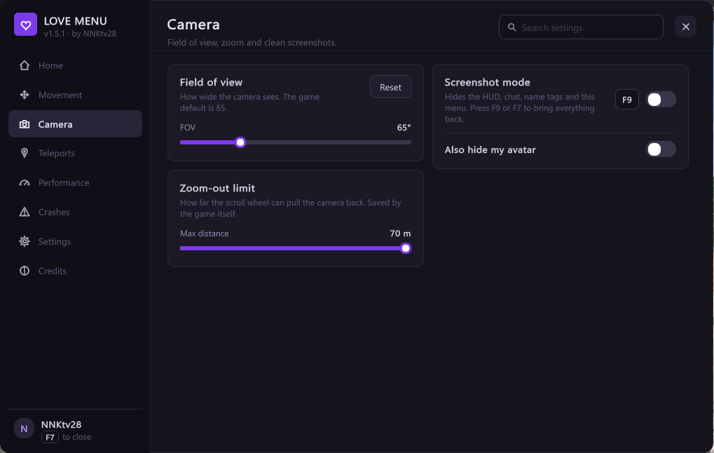 Camera page