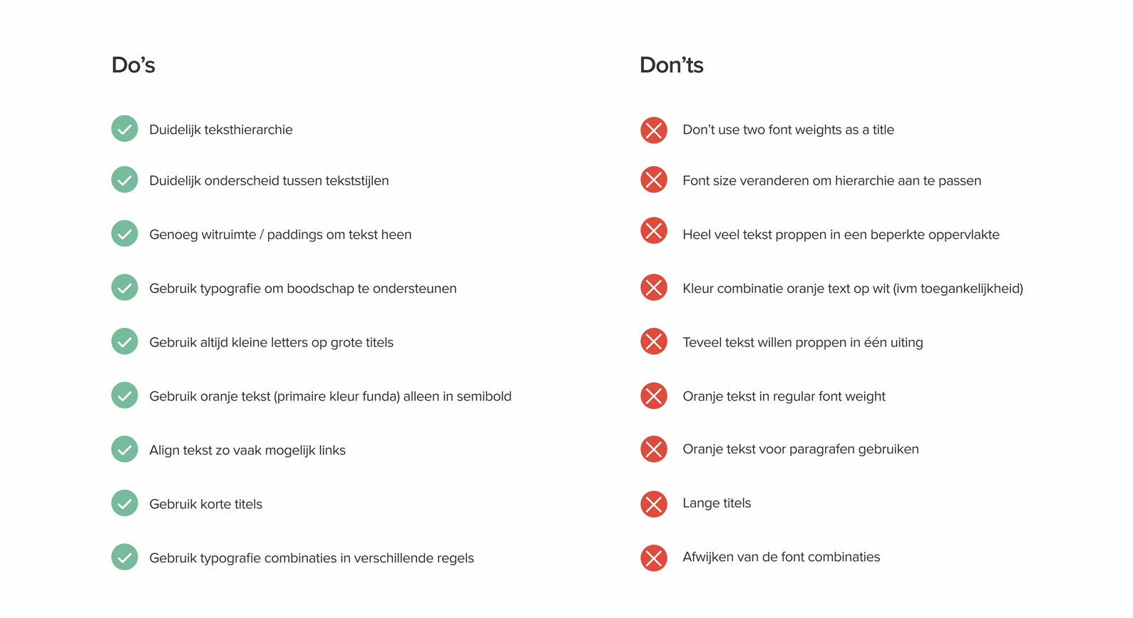 Do's and Dont's typografie