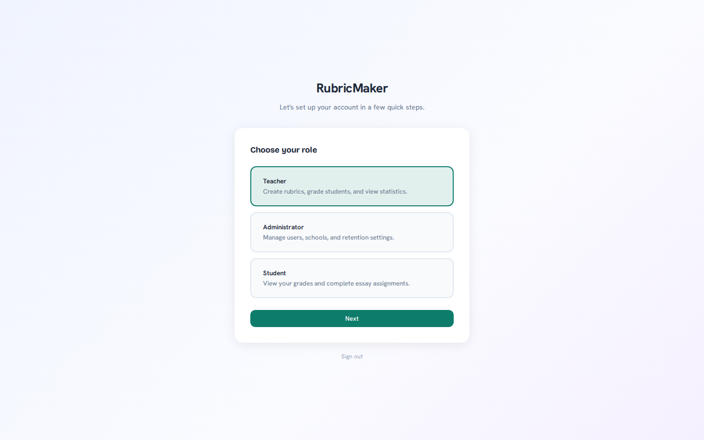 First-run onboarding welcome step