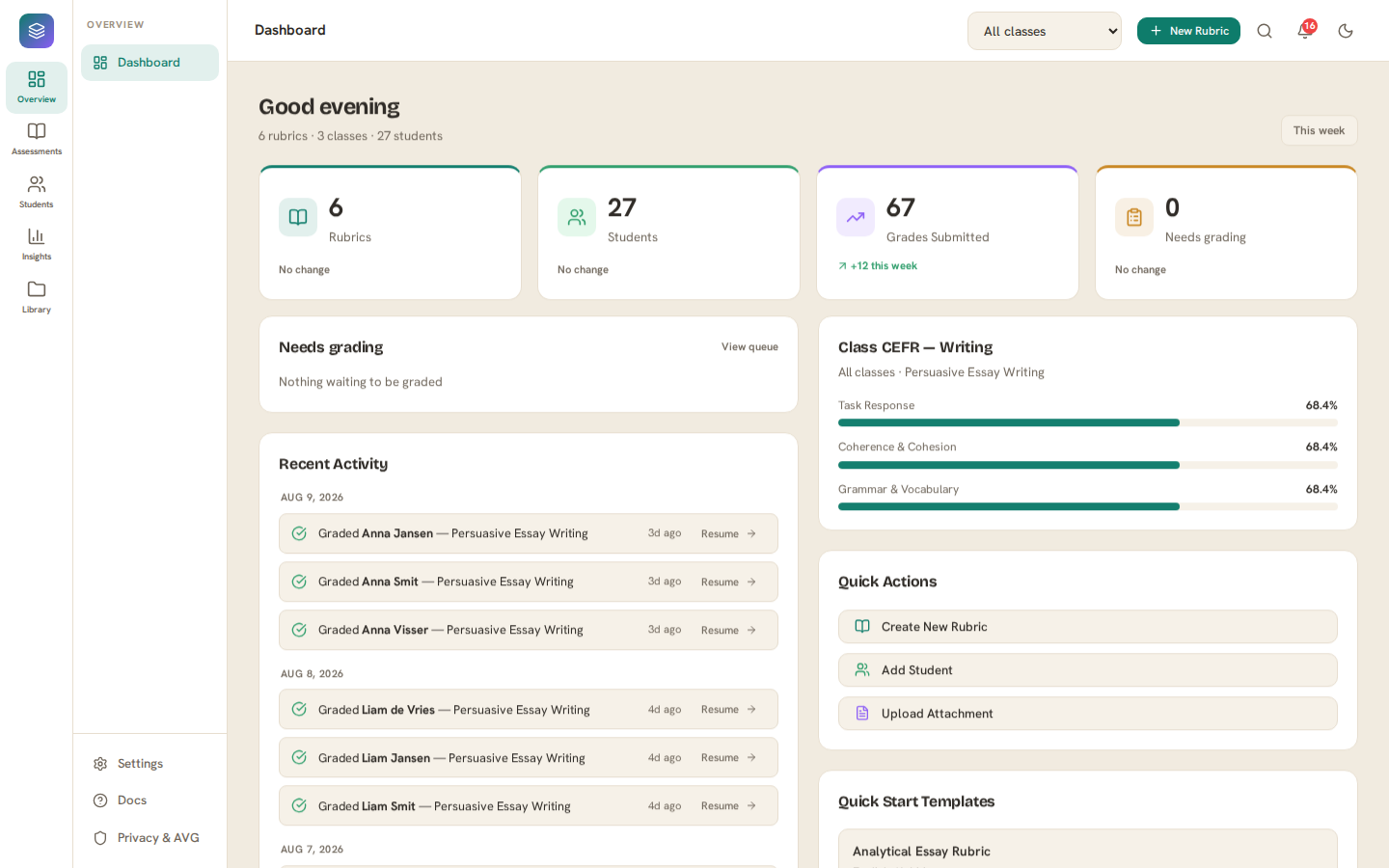 Two-tier sidebar