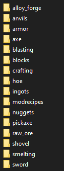 An image showing multiple folders with different names, all containing recipes