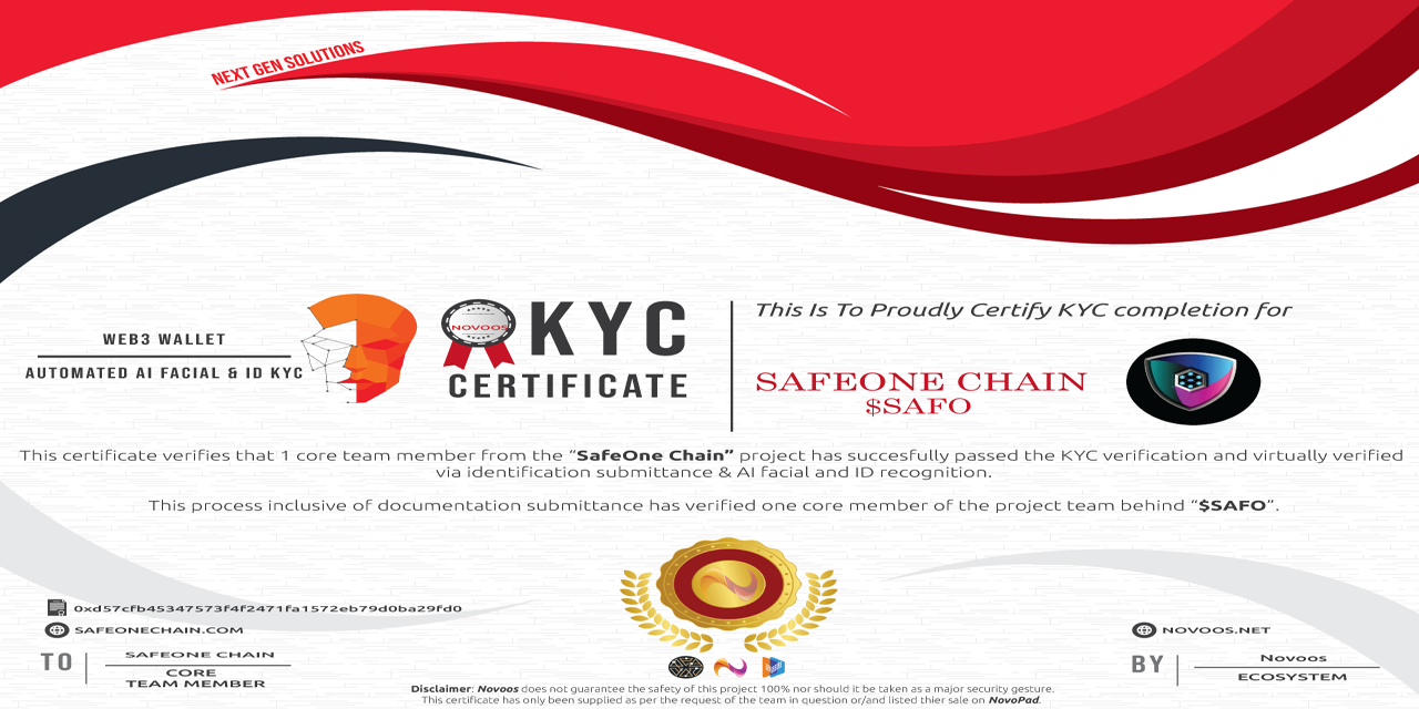 SafeOne Chain KYC - 0xd57cfb45347573f4f2471fa1572eb79d0ba29fd0.png