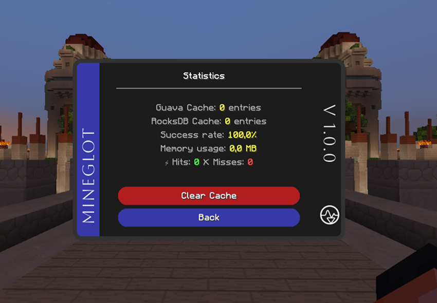 Statistics screen