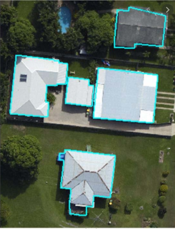An example of extracting building outlines from satellite data. 