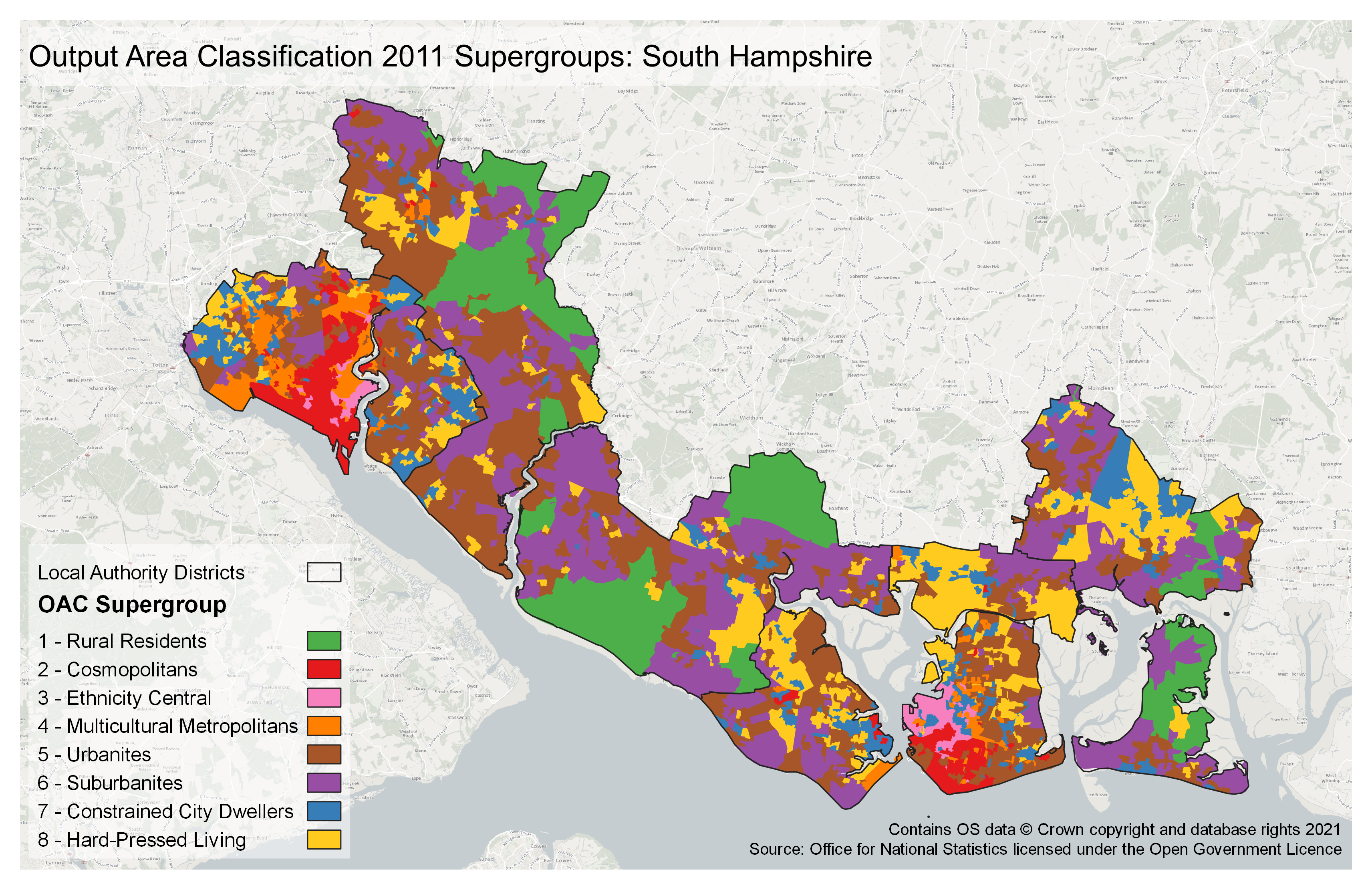 Output Area Classification of Southern Hampshire