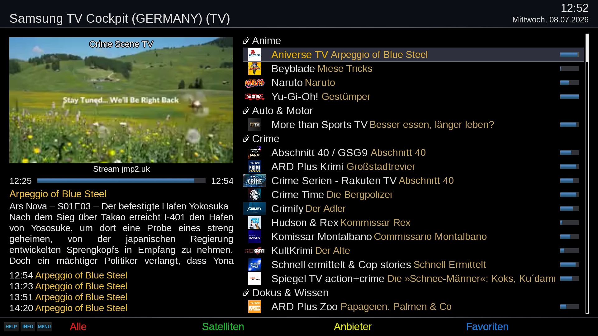 Channel browser