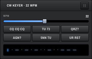 CW Keyer panel