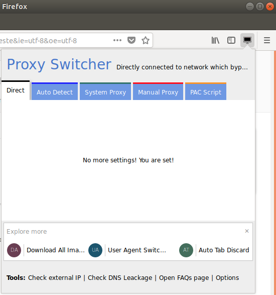 Proxy Switcher Disabled