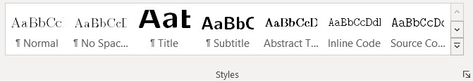 Word Formatvorlagen Ribbon