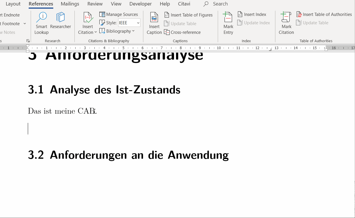 Word Abkürzungen