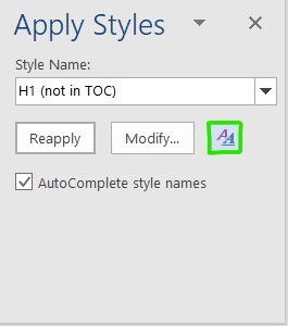 Apply Styles - Formatvorlagen bearbeiten