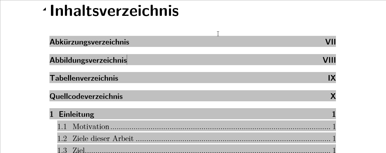 Word Inhaltsverzeichnis aktualisieren