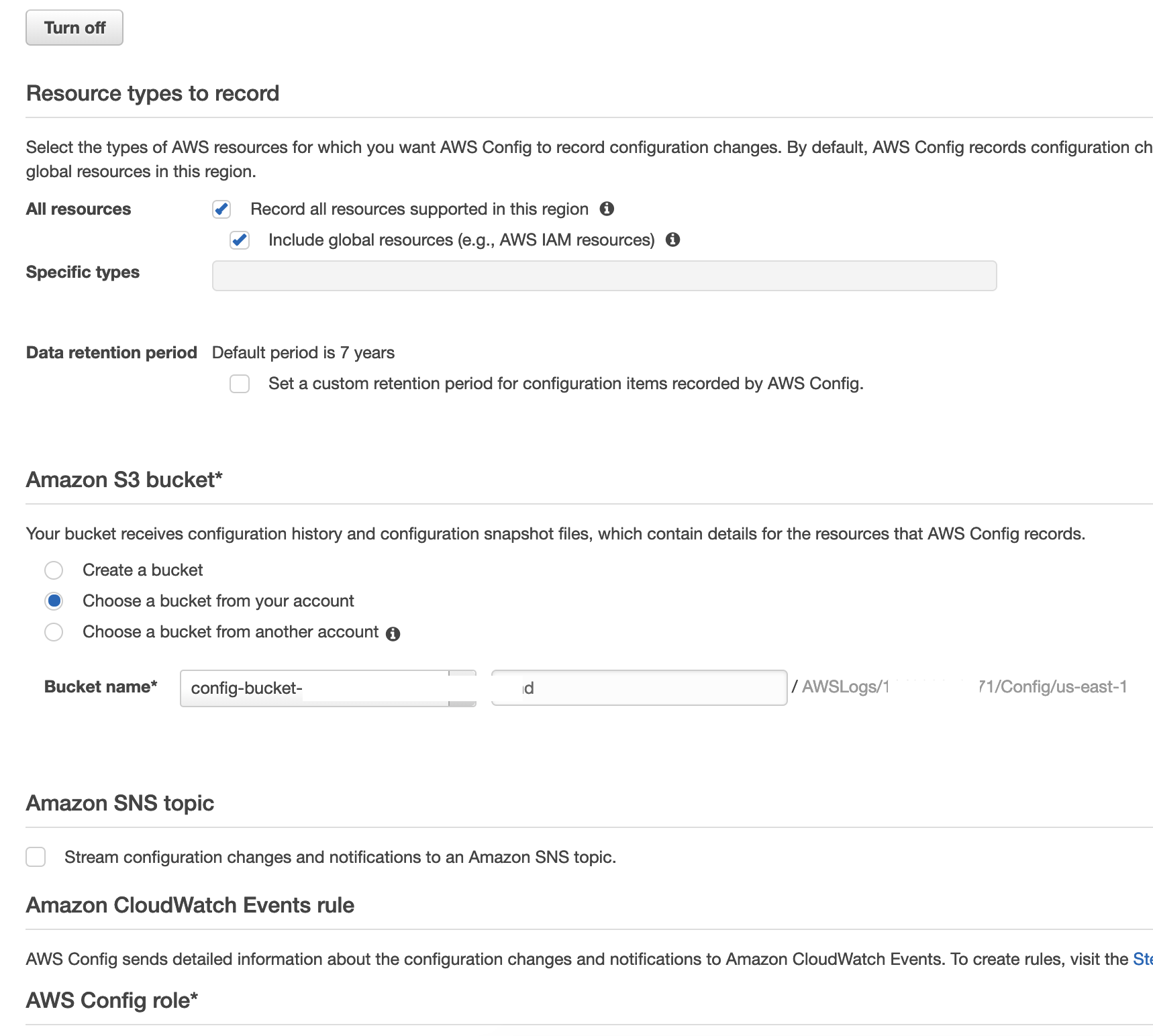 Config Rules Settings